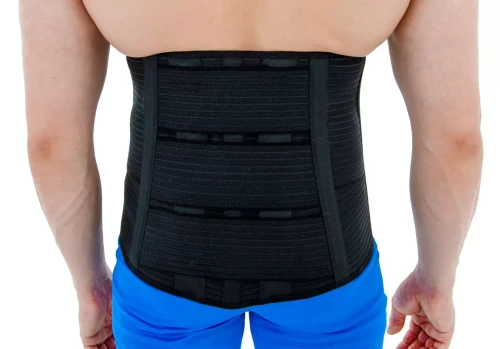 Wysoka orteza kręgosłupa piersiowego z dynamicznym systemem odciążenia lordozy OT-08 czarna Reh4Mat