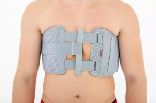 Uniwersalny pas piersiowy torako unisex z usztywnieniami AM-TX-02 Reh4Mat