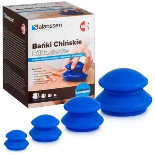 Bańki chińskie silikonowe 4 szt. do masażu Balanssen