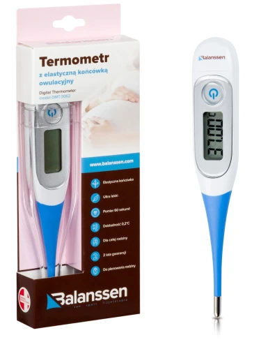 Termometr elektroniczny owulacyjny z elastyczną końcówką do pomiaru temperatury ciała DMT-3062 Balanssen