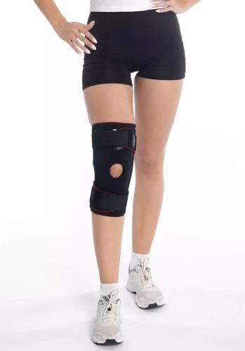 Stabilizator kolana z fiszbinami bocznymi, sportowy, oddychający MSR101 MSupport