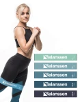 Zestaw 5 gum oporowych do ćwiczeń Mini Loop Blue o różnym stopniu oporu Balanssen