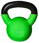 Kettlebell 8 kg żeliwny pokryty gumą hantla do ćwiczeń yellowKETTLEBELL