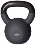 Kettlebell 16 kg żeliwny pokryty gumą hantla do ćwiczeń yellowKETTLEBELL