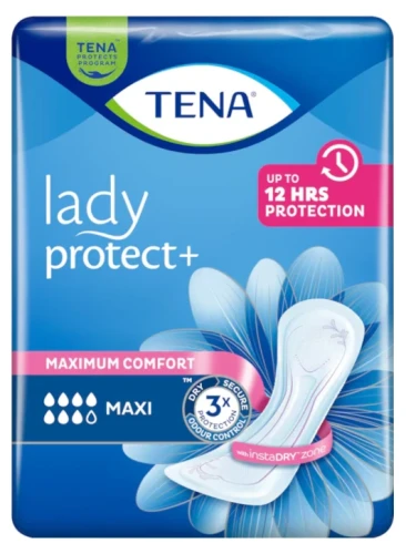Wkładki na nietrzymanie moczu dla kobiet TENA LADY PROTECT+ Maxi 12 sztuk