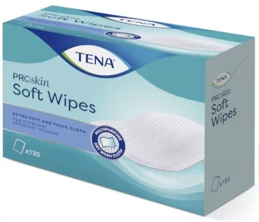 Chusteczki oczyszczające 135 szt. do codziennej higieny i pielęgnacji TENA ProSkin Soft Wipes  