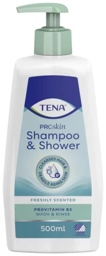 Żel i szampon do mycia 2w1 500 ml do codziennej higieny TENA ProSkin Shampoo & Shower