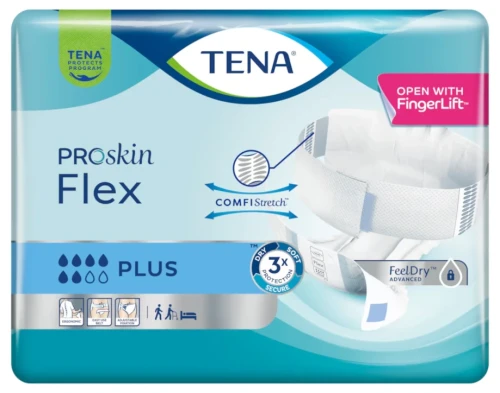 Pieluchomajtki chłonne z pasem mocującym, bielizna na nietrzymanie moczu TENA ProSkin Flex Plus