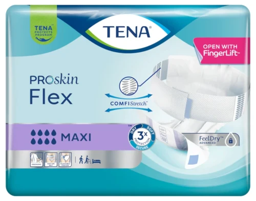 Pieluchomajtki chłonne z pasem mocującym, bielizna na nietrzymanie moczu TENA ProSkin Flex Maxi