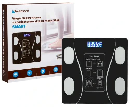 Waga elektroniczna SMART do 180kg z analizatorem składu masy ciała Balanssen