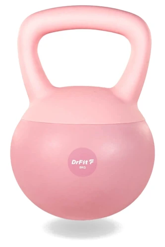 Kettlebell 6 kg pokryty gumą, wypełniony piaskiem hantla do ćwiczeń drFit