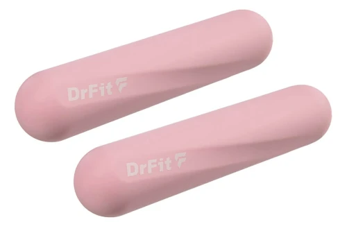 Zestaw hantelek silikonowych do ćwiczeń i rehabilitacji 2x2 kg hantle różowe drFit
