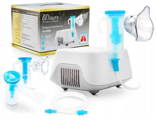 Inhalator nebulizator tłokowy dla dzieci i dorosłych cichy i przenośny MI-NEBB Misure