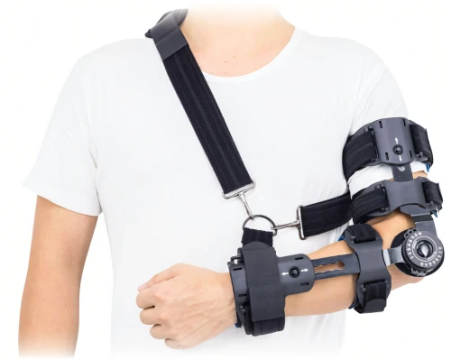 Pooperacyjna orteza stawu łokciowego z regulacją kąta zgięcia i wyprostu Reha Fund