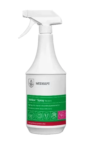 Płyn do mycia i dezynfekcji powierzchni zapachowy Velox Spray Tea Tonic - butelka 1L Medisept