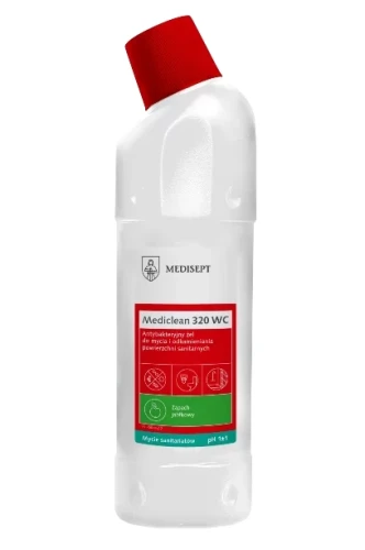 Antybakteryjny żel do mycia i odkamieniania, profesjonalny 750 ml Mediclean 320 WC Medisept