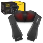 Masażer karku szyi pleców i brzucha 3 poziomy mocy, rozgrzewający SHIATSU PRO+ szary 4FIZJO