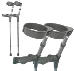 Kule łokciowe ortopedyczne (2 szt.) z ruchomą obejmą przedramienia i ergonomicznym, miękkim uchwytem ARmedical