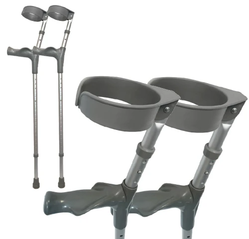 Kule łokciowe ortopedyczne (2 szt.) z ruchomą obejmą przedramienia i ergonomicznym, miękkim uchwytem ARmedical