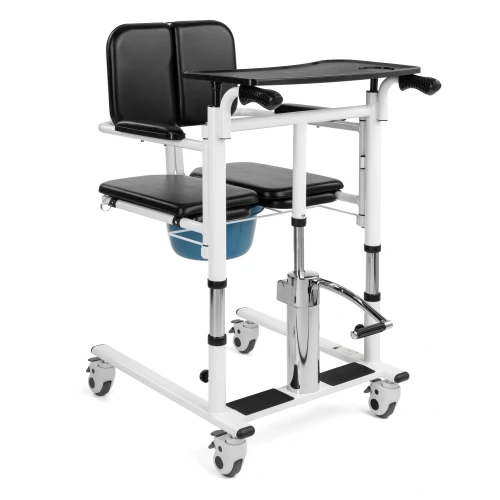 Hydrauliczny podnośnik transferowy dla pacjentów do 150kg, z pojemnikiem sanitarnym, mobilny Timago