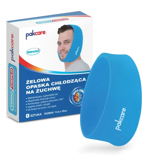 Żelowa opaska na żuchwę do użytku na ciepło/zimno, na obrzęki i ból zębów Balanssen