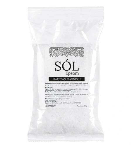 Sól Epsom 1 kg - siarczan magnezu do kąpieli, relaks dla mięśni 
