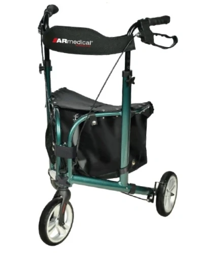 Balkonik trójkołowy z siedziskiem i hamulcami, chodzik dla seniora do 110 kg ARmedical