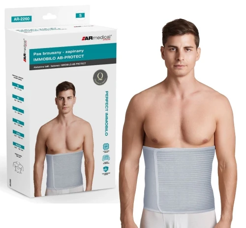 Pas brzuszny wysoki, pooperacyjny stabilizujący, elastyczny, z oddychającego materiału ARmedical