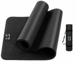 Mata gimnastyczna do ćwiczeń i rehabilitacji 1 cm, antypoślizgowa 180x60 cm Line Sport czarna