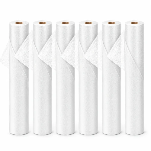 Zestaw 6 sztuk - podkład włókninowy w rolce 60cm x 50m biały, jednorazowy na łóżko do gabinetów medycznych