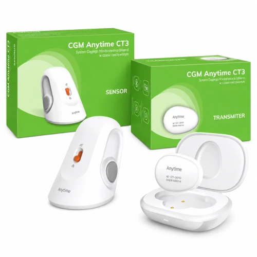System ciągłego monitorowania glikemii CGM CT3 (sensor + transmiter) z aplikacją mobilną