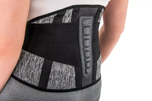 Orteza lędźwiowo-krzyżowa z pasami dociągowymi i fiszbinami pas AR-SO-01 czarny Reh4Mat