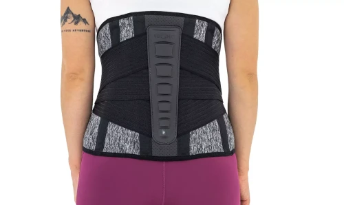 Wysoka orteza piersiowo-lędźwiowo-krzyżowa na kręgosłup ze stalkami i fiszbinami AM-WSP-01 czarna Reh4Mat