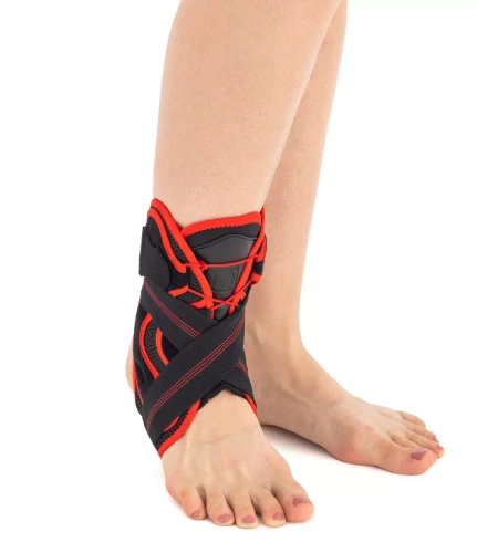 Orteza stawu skokowego z usztywnieniem bocznym i pasami dociągowymi AM-OSS-05 Reh4Mat