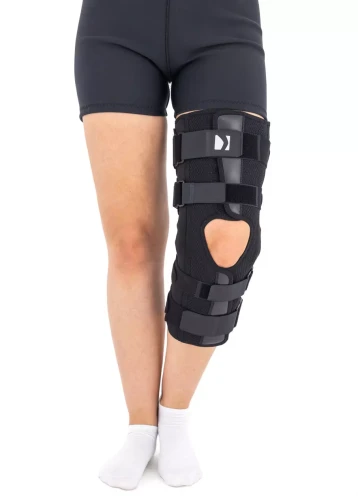 Otwarta orteza na goleń i udo z regulacją zakresu ruchomości co 15 stopni AM-OSK-OL/1R-01 Reh4Mat