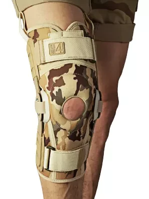 Orteza stawu kolanowego z szynami policentrycznymi i pierścieniem silikonowym na rzepkę 4ARMY-SK-07 Reh4Mat 