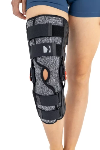 Lekka orteza stawu kolanowego z regulacją kąta zgięcia i wyprostu, otwarta konstrukcja na zwyrodnienia IB-SKL/1R Reh4Mat