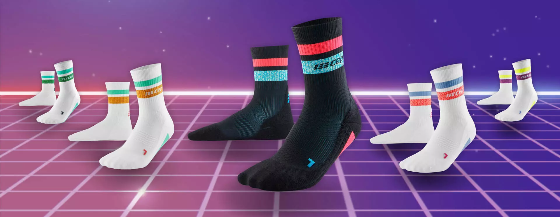 krotkie-skarpetki-kompresyjne-do-biegania-i-cwiczen-miami-vibes-80-s-meskie-cep-13.webp